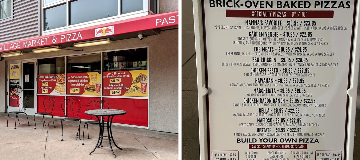 The Village Market & Pizza Menu